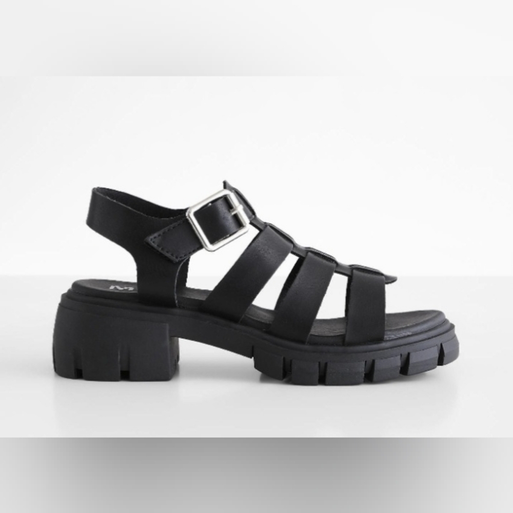 Girls Mia Lycie Strappy Sandal Black Platform